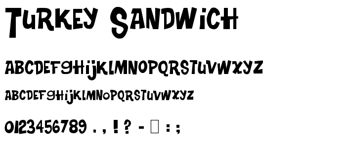 Turkey Sandwich font